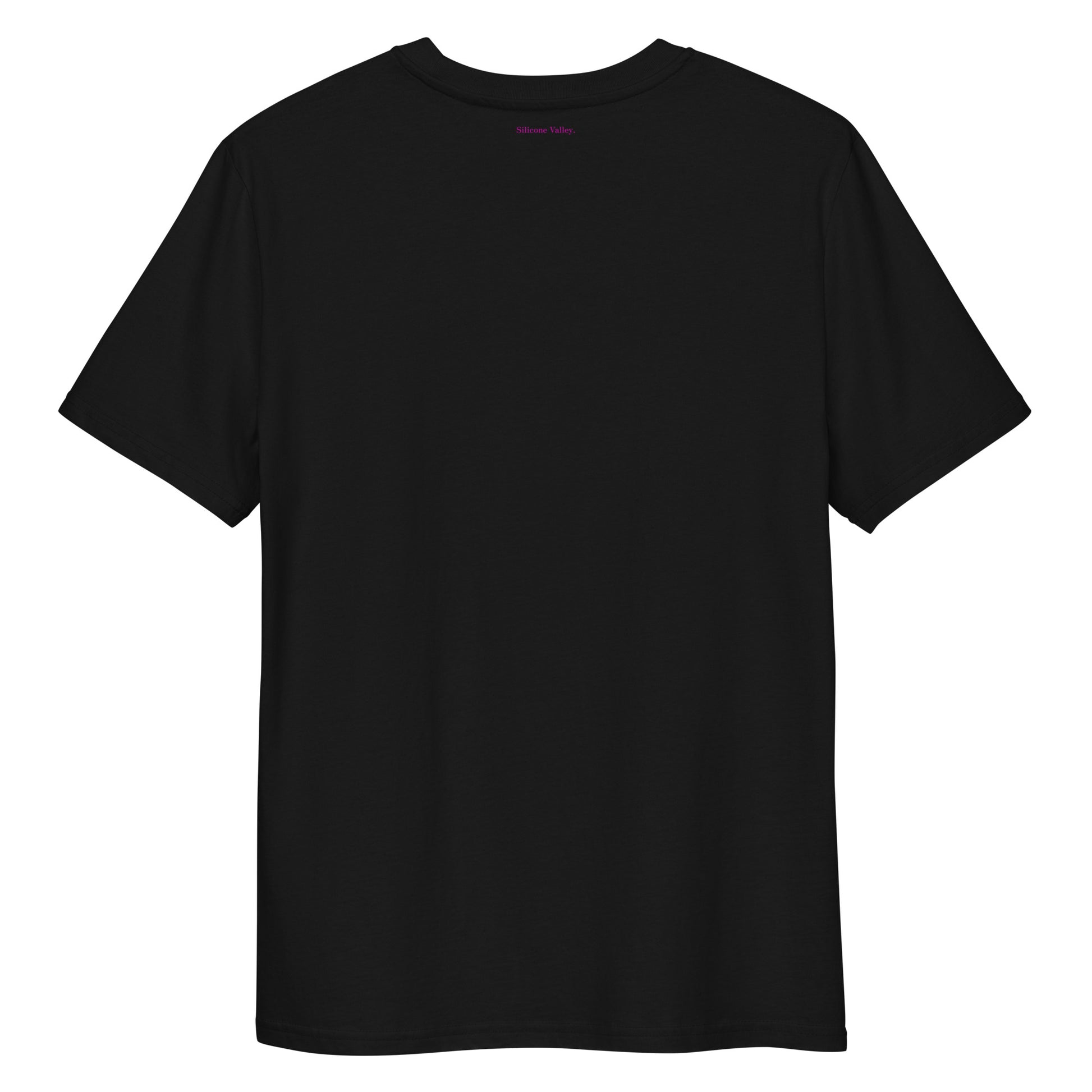 Silicone Valley Tee in black, organic cotton, back view