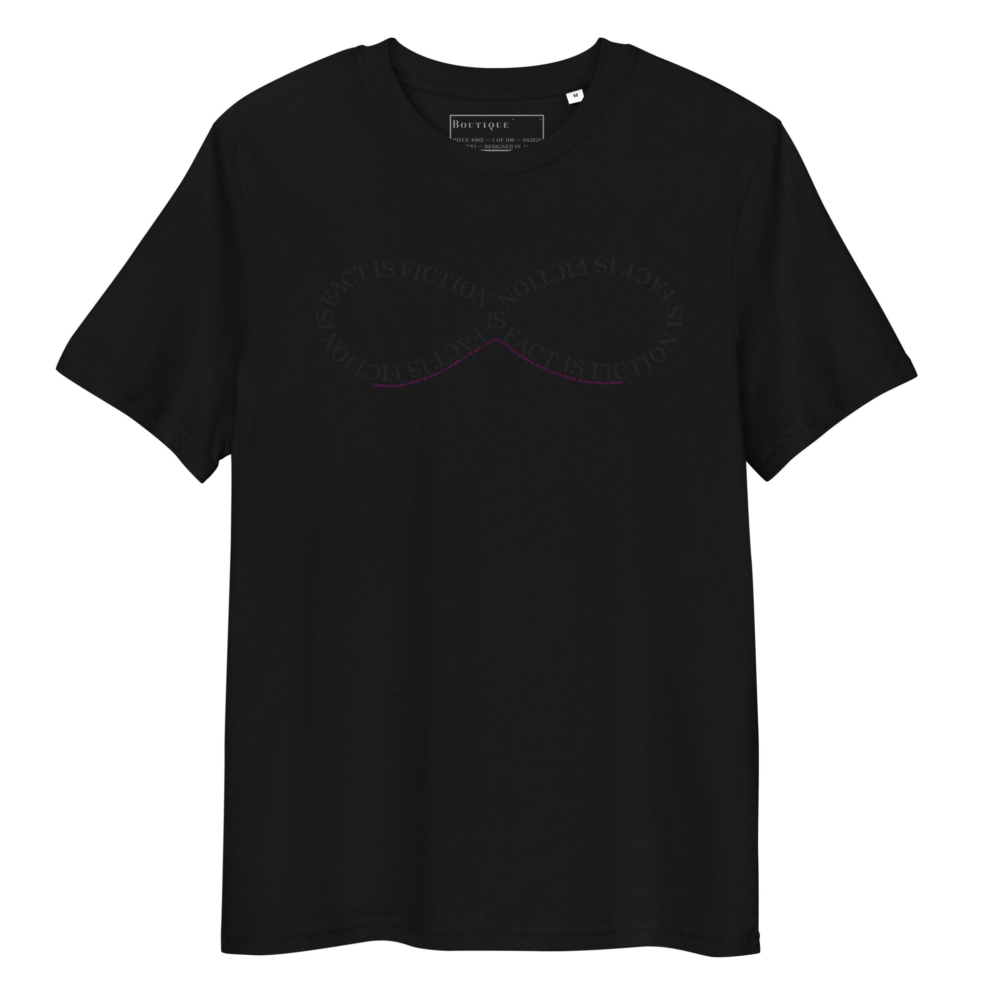 Silicone Valley Tee in black, organic cotton, front view